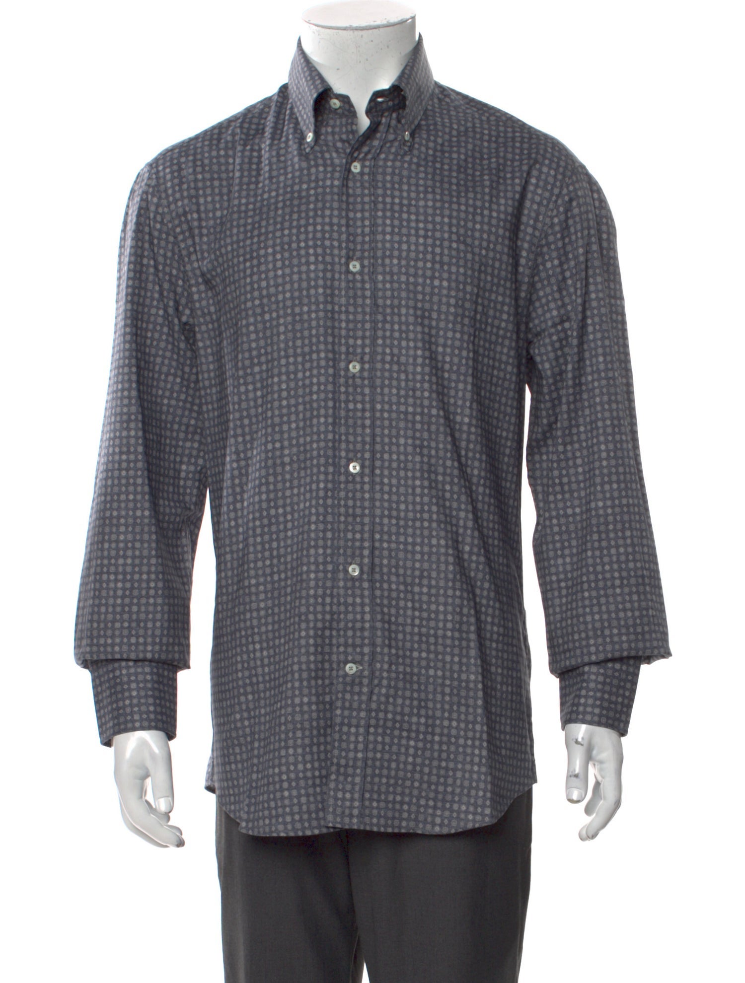 Brunello Cucinelli Printed Long Sleeve Shirt