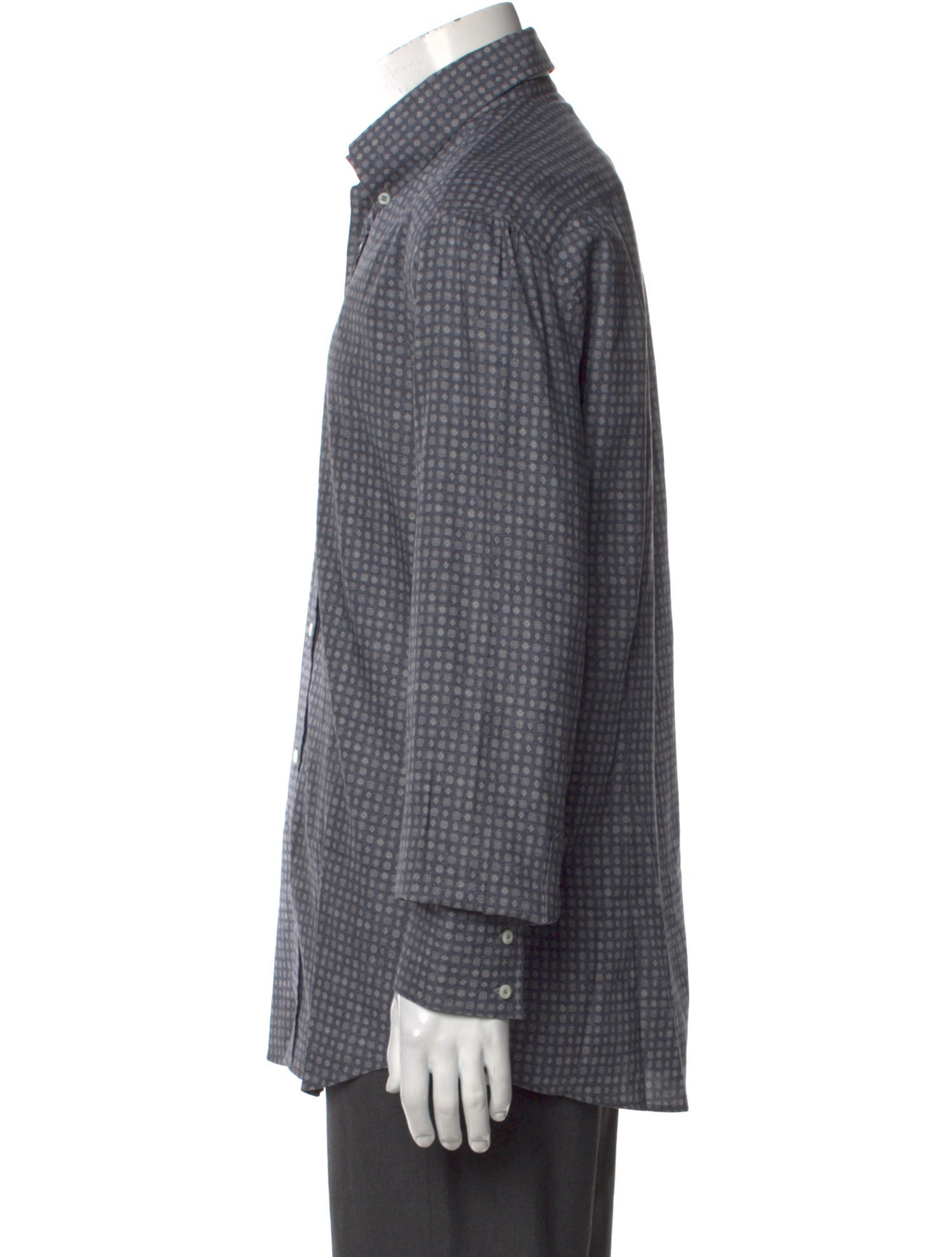 Brunello Cucinelli Printed Long Sleeve Shirt