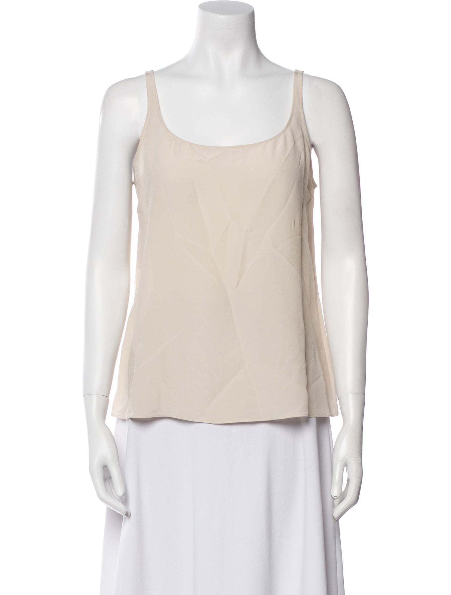 Brunello Cucinelli Silk Scoop Neck Top