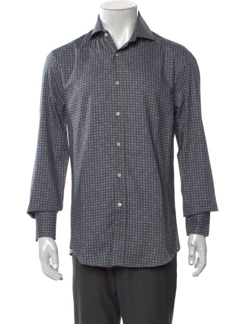 Brunello Cucinelli Printed Long Sleeve Dress Shirt