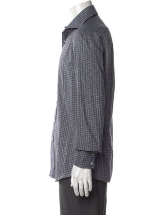 Brunello Cucinelli Printed Long Sleeve Dress Shirt