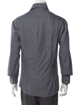 Brunello Cucinelli Printed Long Sleeve Dress Shirt