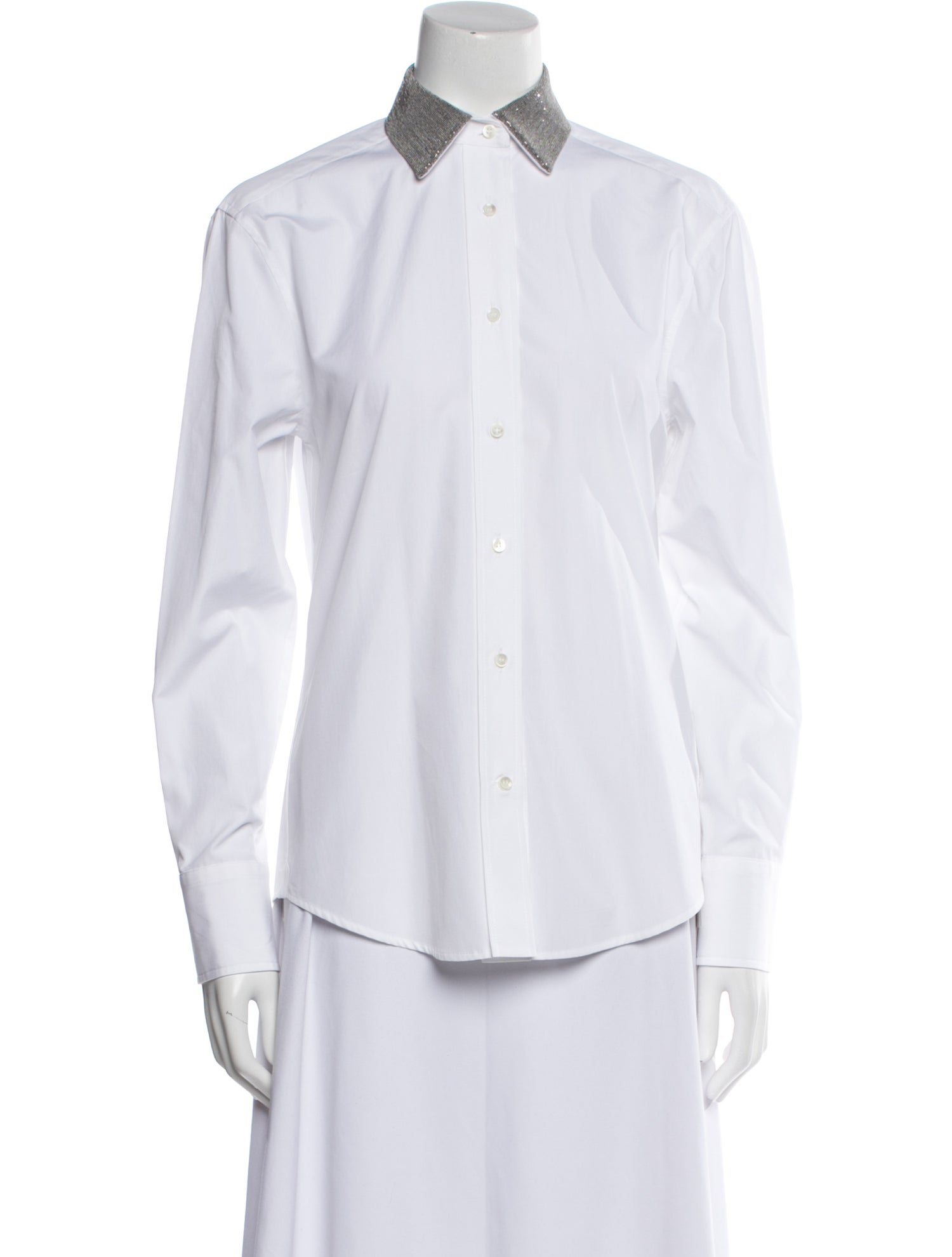 Brunello Cucinelli Long Sleeve Button-Up Top w/ Tags