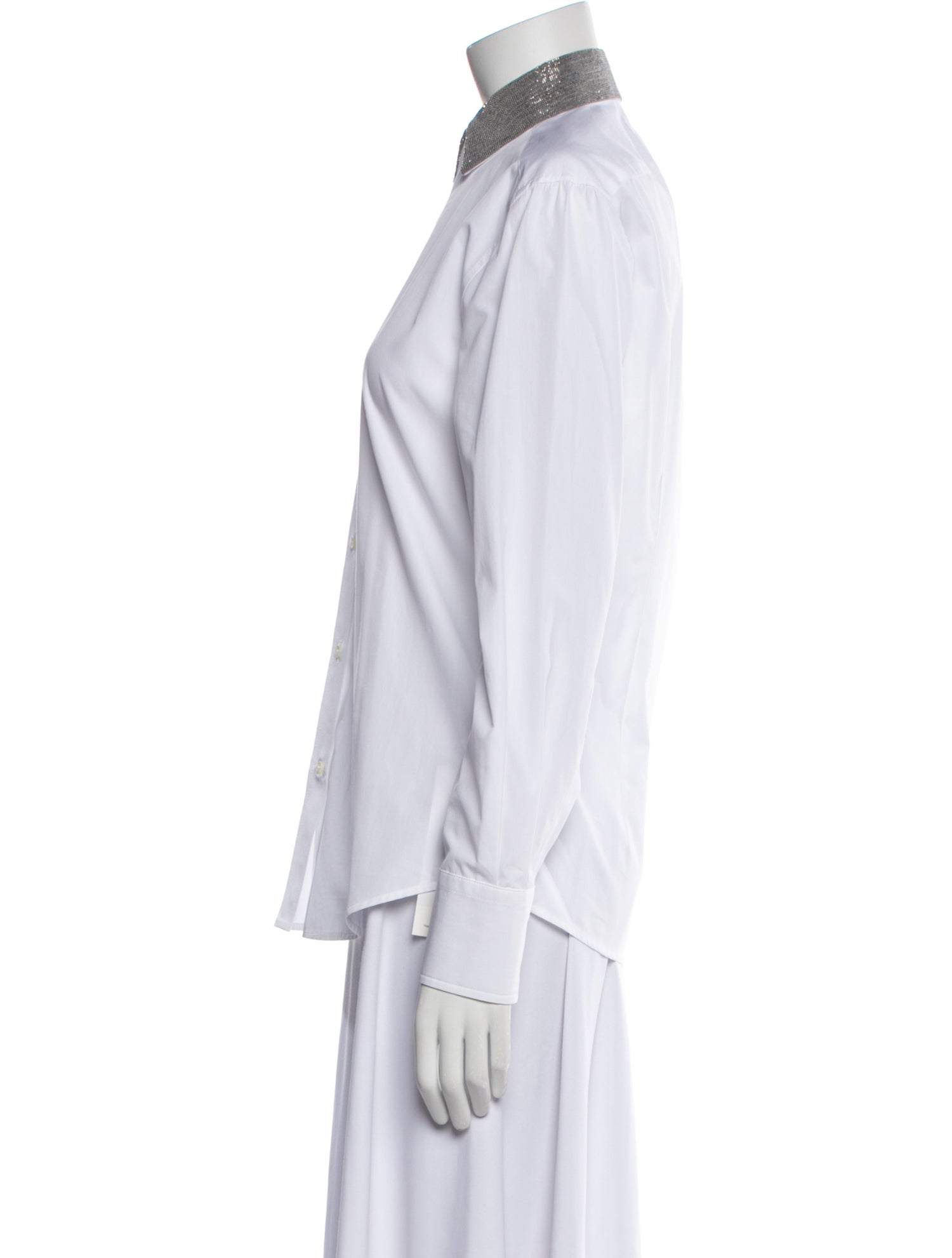 Brunello Cucinelli Long Sleeve Button-Up Top w/ Tags