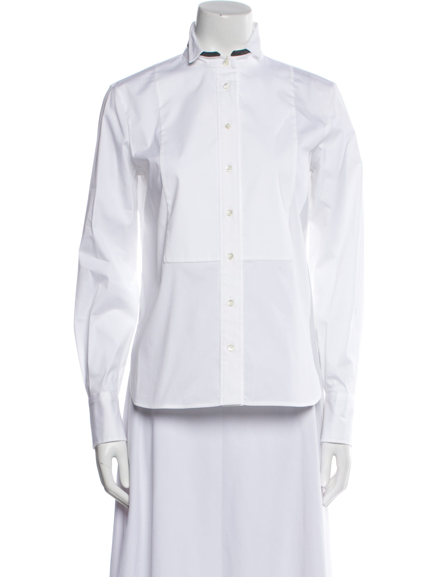 Brunello Cucinelli Long Sleeve Button-Up Top w/ Tags