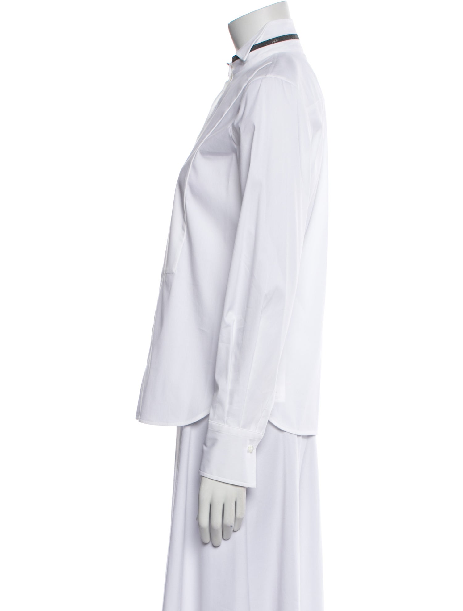 Brunello Cucinelli Long Sleeve Button-Up Top w/ Tags