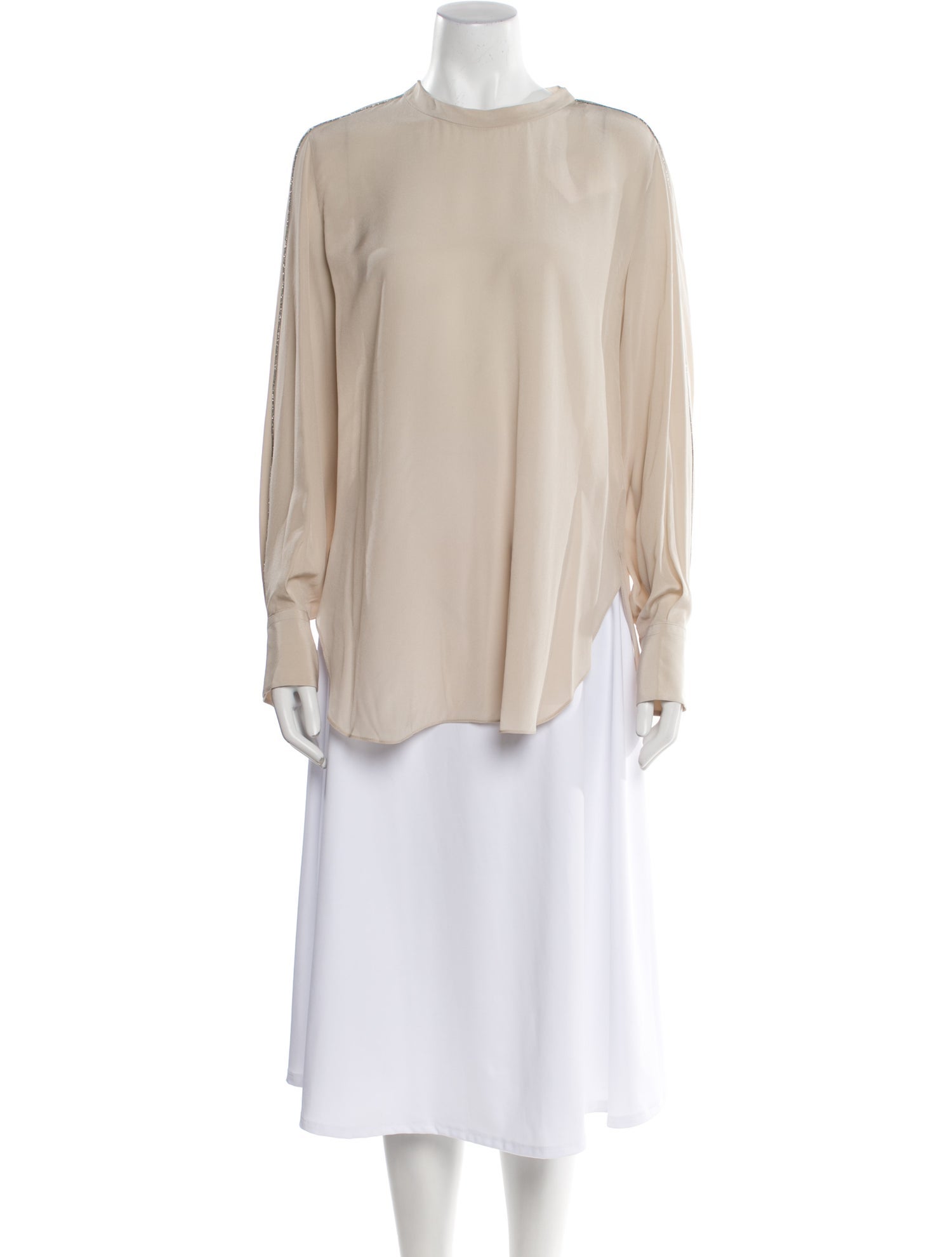 Brunello Cucinelli Silk Crew Neck Tunic