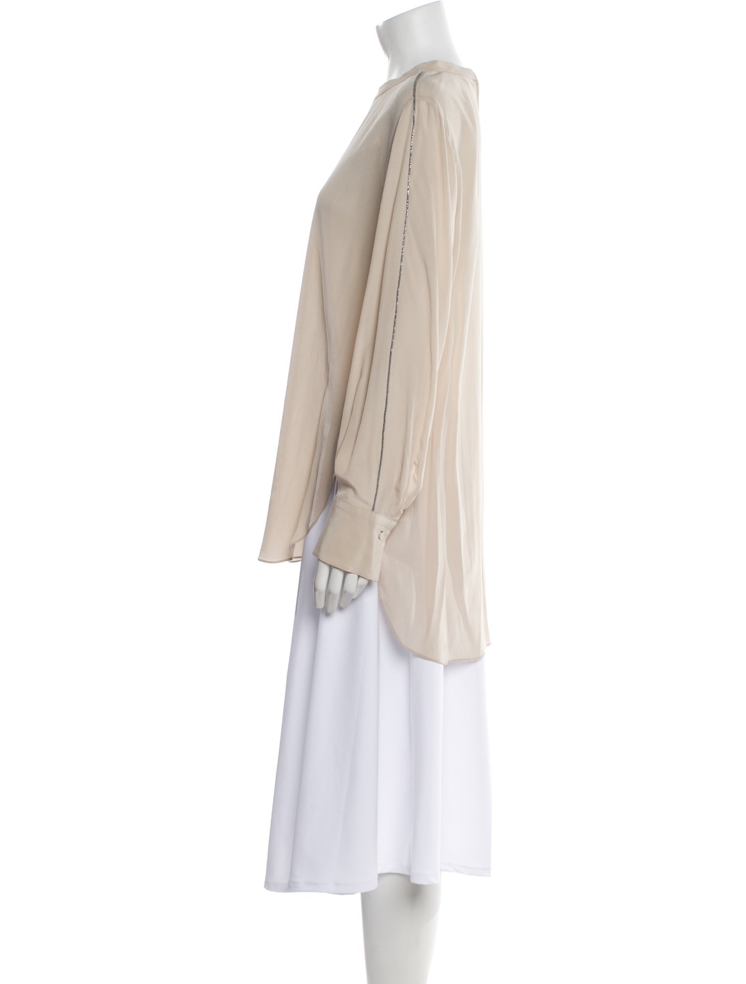 Brunello Cucinelli Silk Crew Neck Tunic