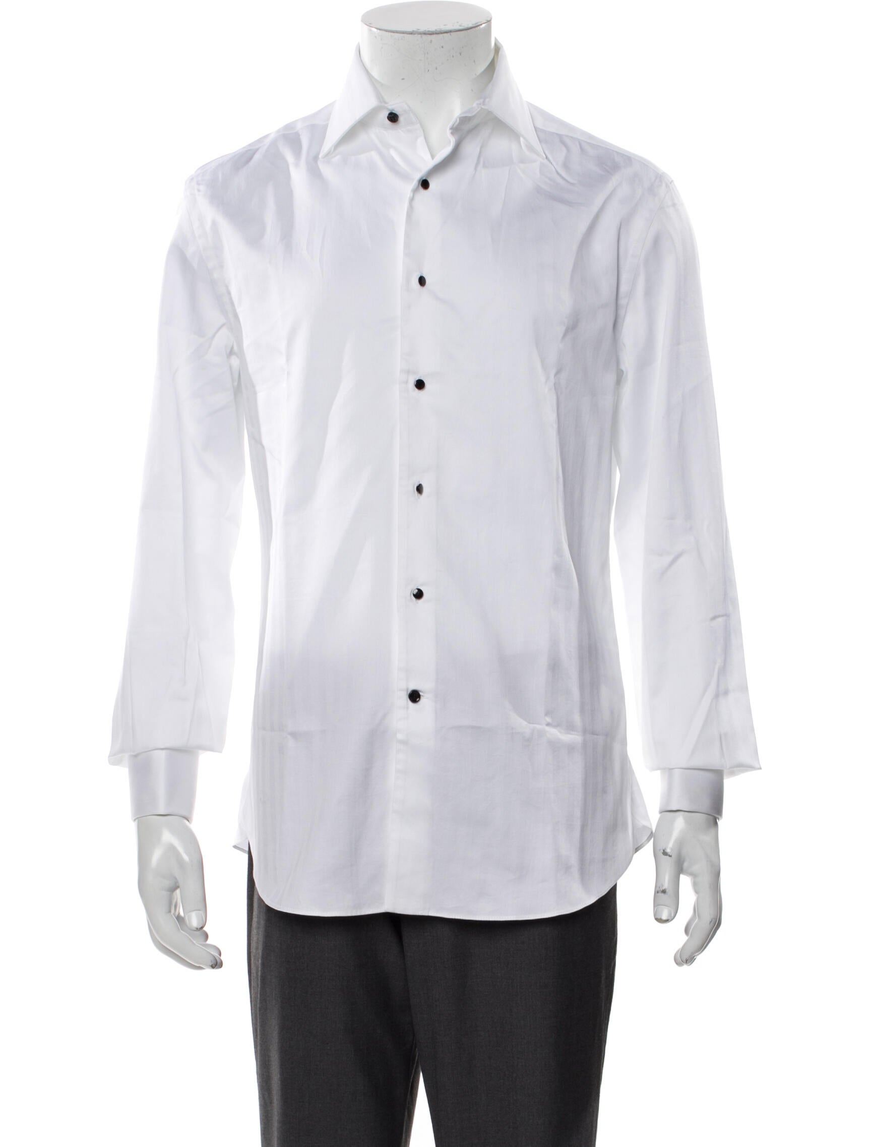Brunello Cucinelli Long Sleeve Tuxedo Shirt