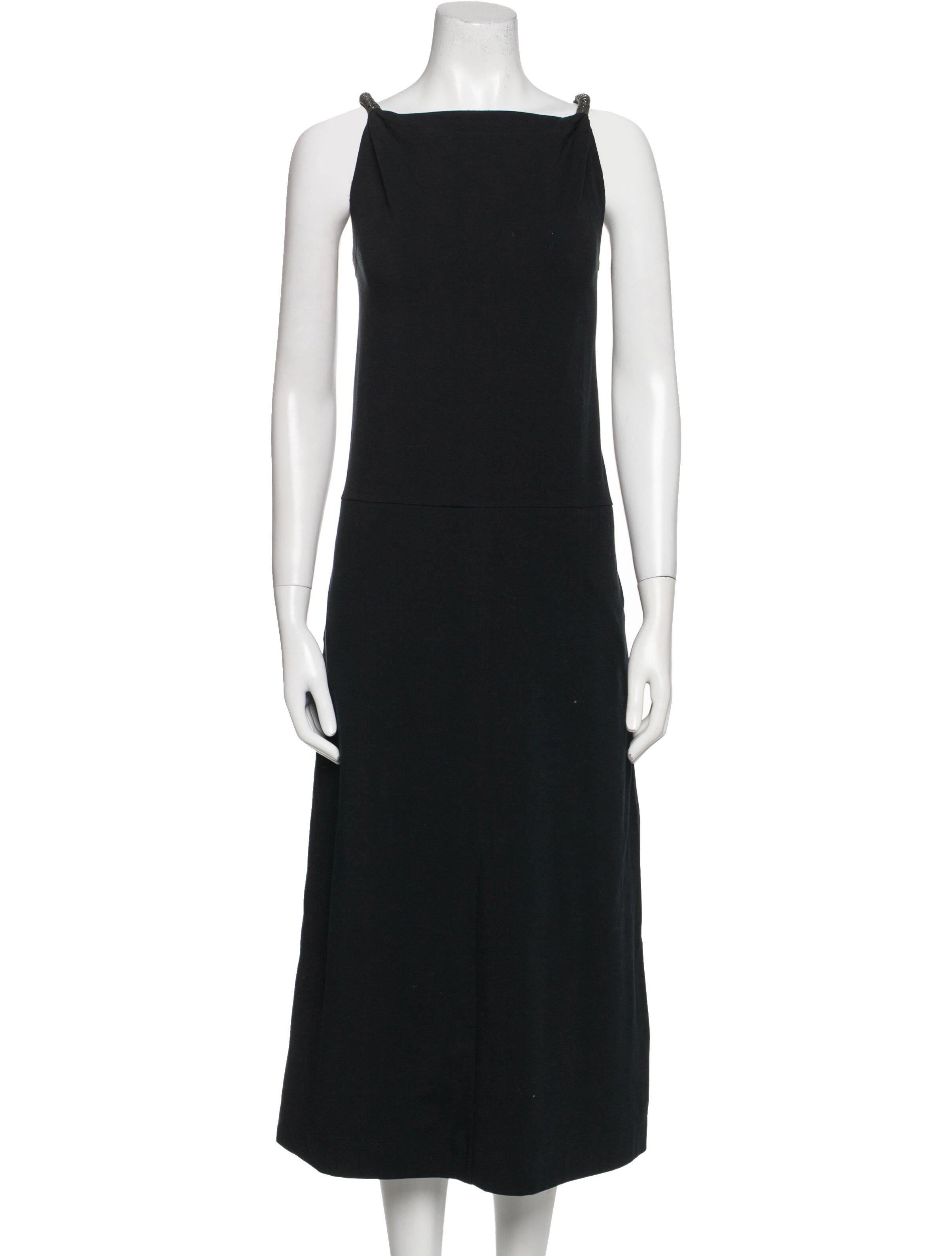 Brunello Cucinelli Square Neckline Midi Length Dress