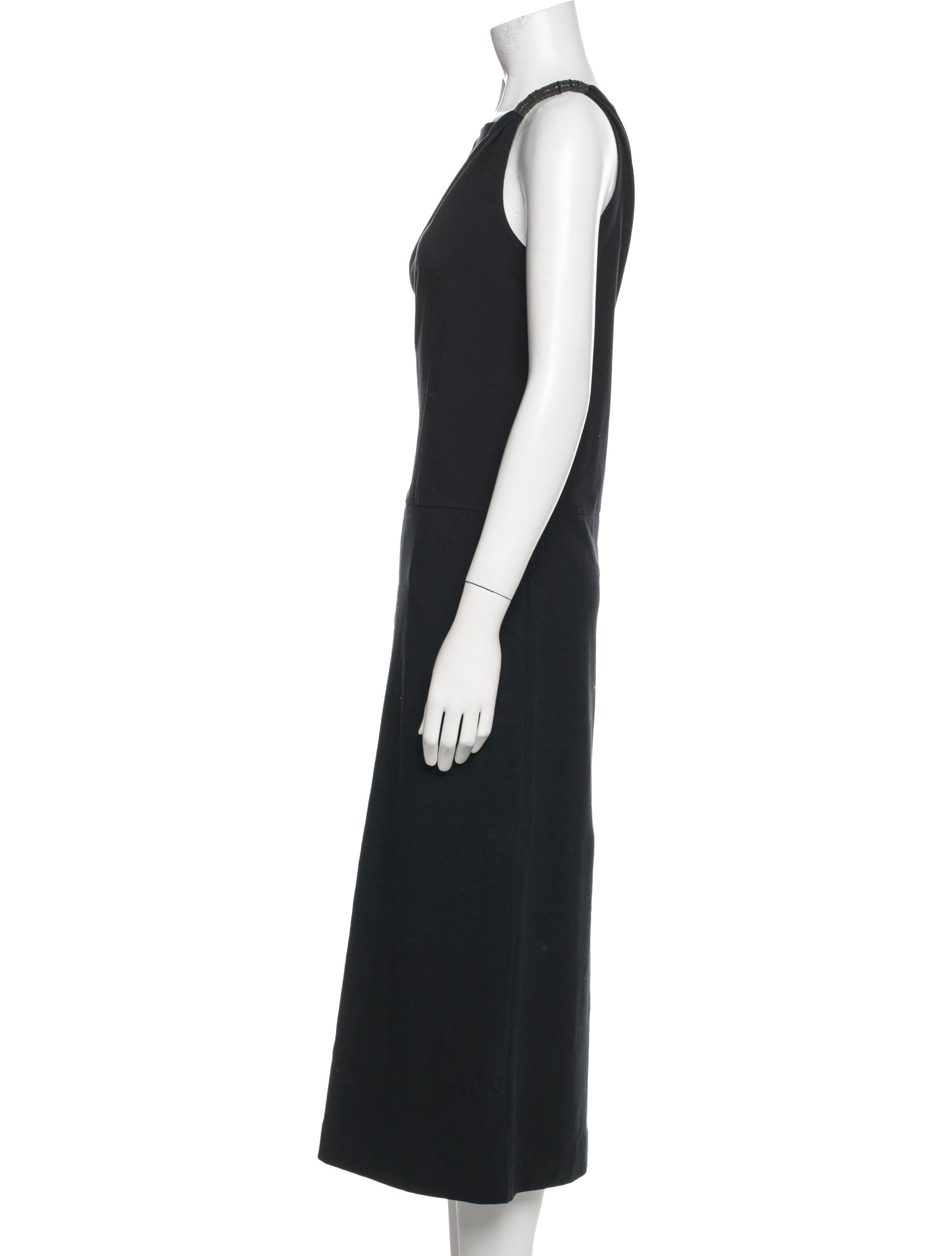 Brunello Cucinelli Square Neckline Midi Length Dress
