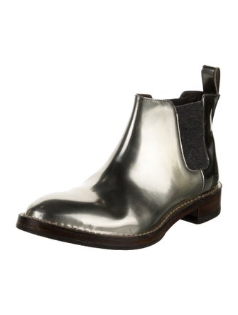 Brunello Cucinelli Patent Leather Chelsea Boots