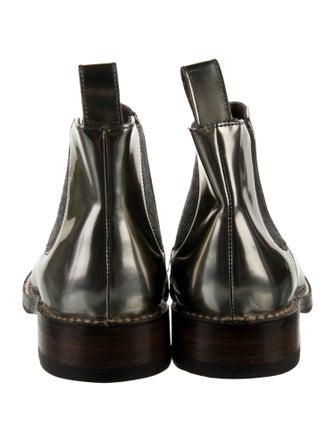 Brunello Cucinelli Patent Leather Chelsea Boots