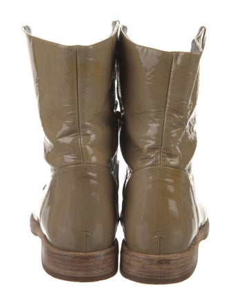 Brunello Cucinelli Patent Leather Combat Boots