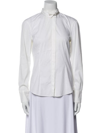 Brunello Cucinelli Long Sleeve Button-Up Top