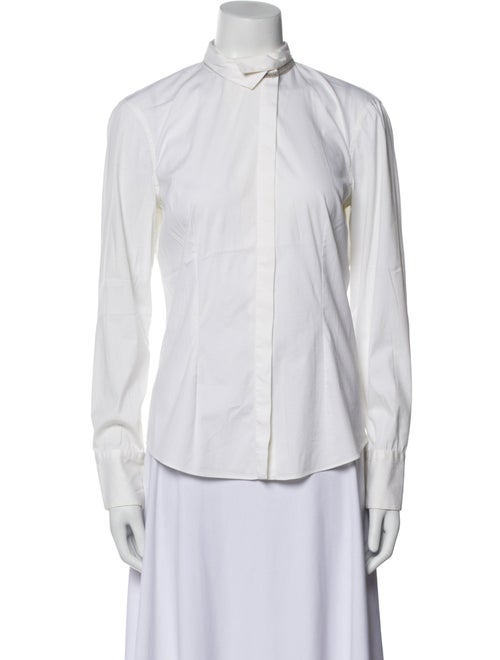 Brunello Cucinelli Long Sleeve Button-Up Top