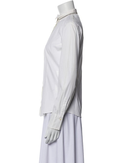 Brunello Cucinelli Long Sleeve Button-Up Top