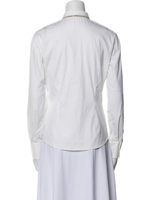 Brunello Cucinelli Long Sleeve Button-Up Top