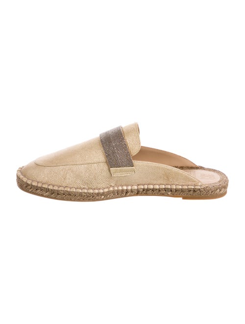 Brunello Cucinelli Monili Leather Espadrilles