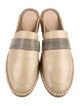 Brunello Cucinelli Monili Leather Espadrilles