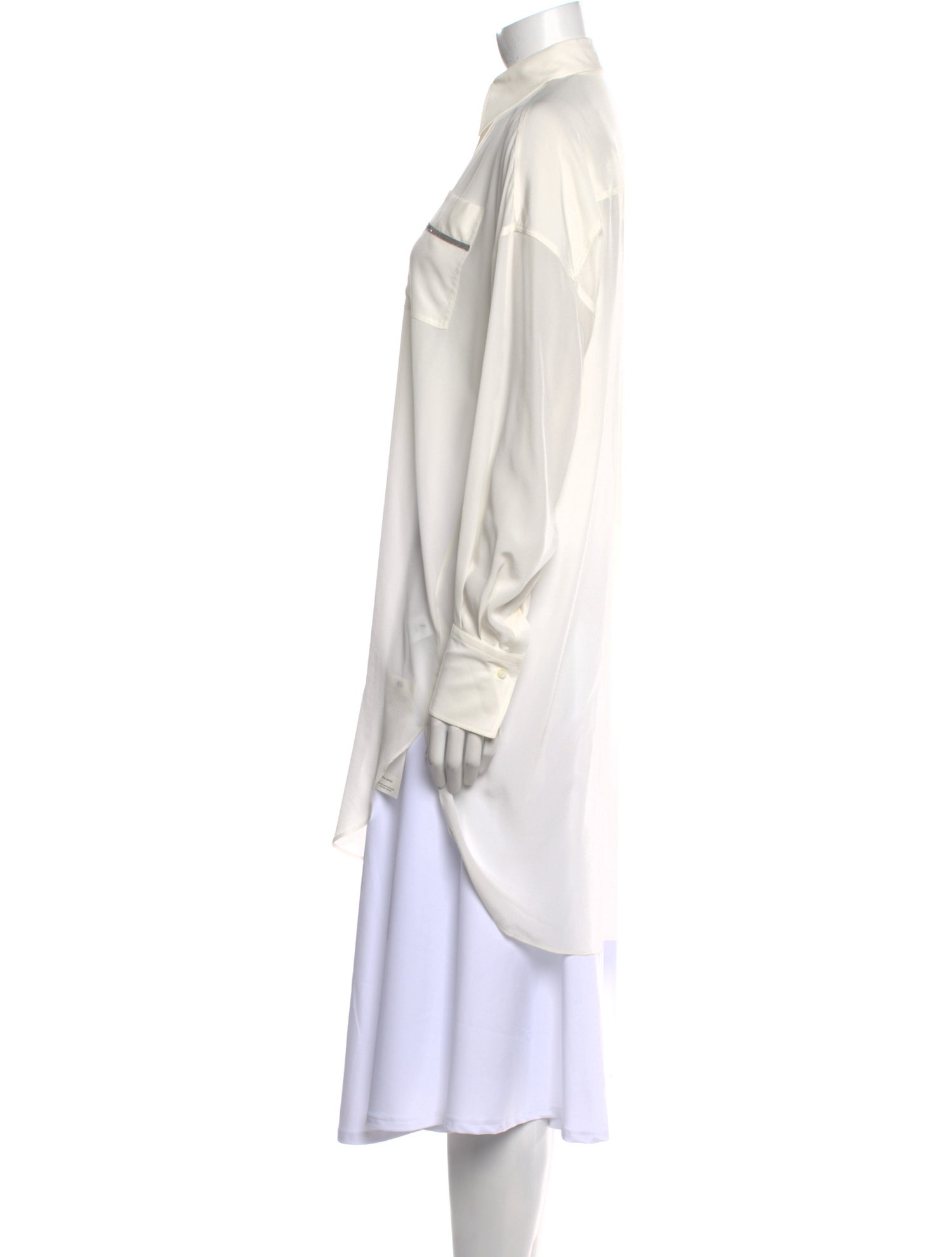 Brunello Cucinelli Silk Long Sleeve Tunic