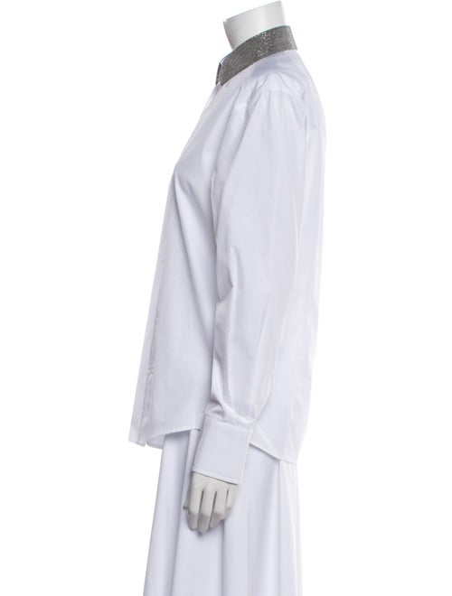 Brunello Cucinelli Long Sleeve Button-Up Top