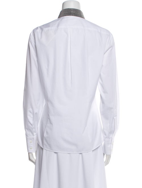 Brunello Cucinelli Long Sleeve Button-Up Top