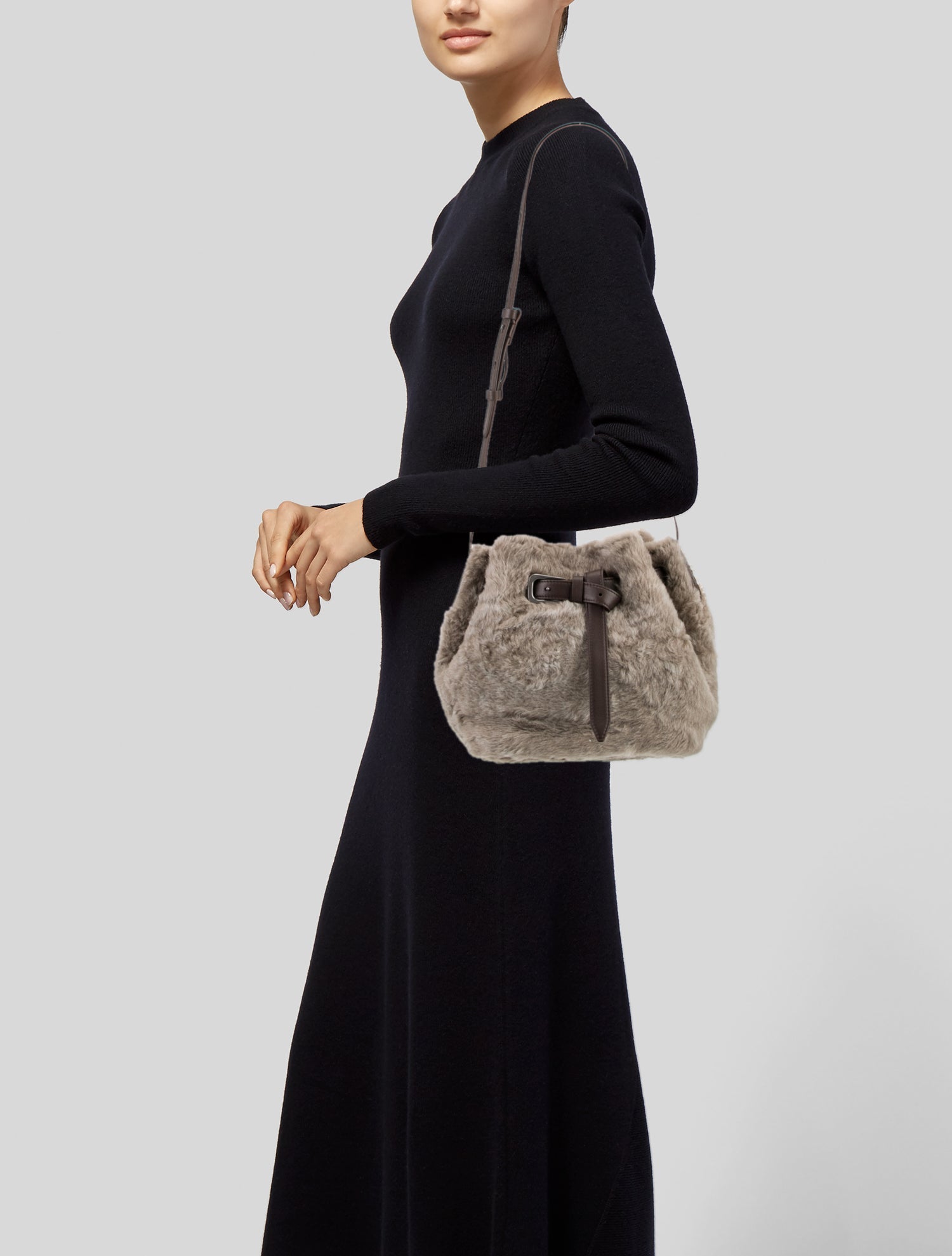 Brunello Cucinelli Fur Shoulder Bag