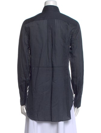 Brunello Cucinelli Long Sleeve Button-Up Top