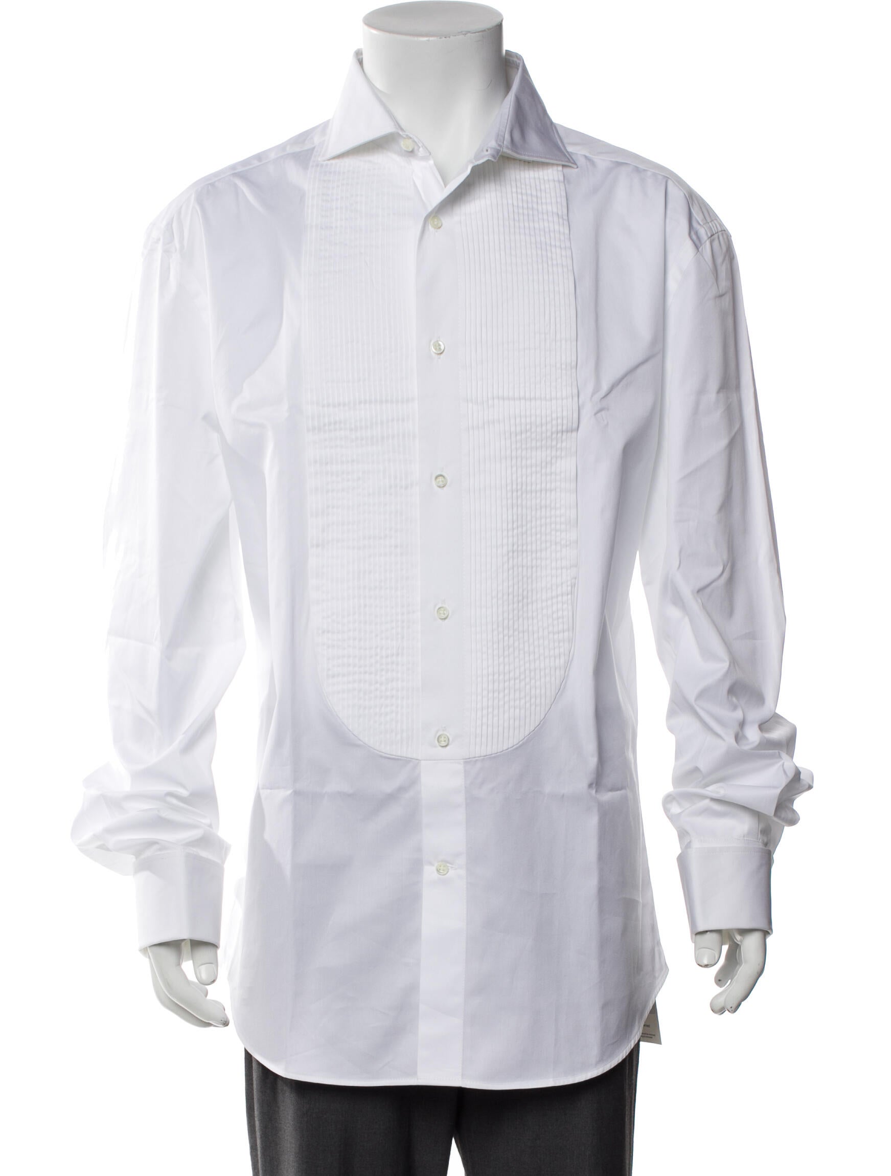 Brunello Cucinelli Long Sleeve Tuxedo Shirt