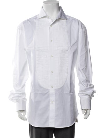 Brunello Cucinelli Long Sleeve Tuxedo Shirt