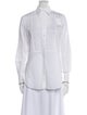 Brunello Cucinelli Striped Long Sleeve Button-Up Top