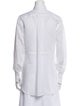 Brunello Cucinelli Striped Long Sleeve Button-Up Top
