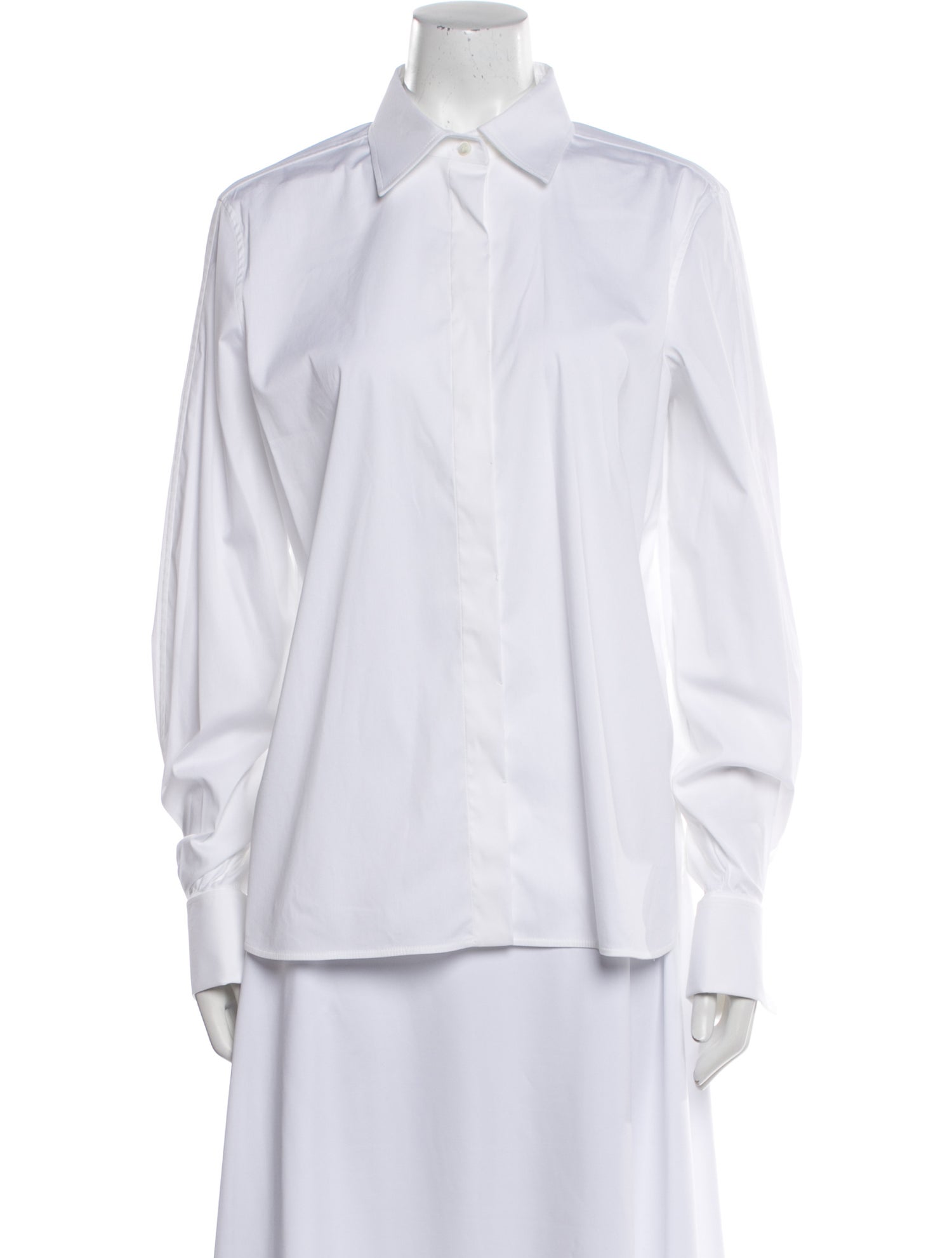 Brunello Cucinelli Long Sleeve Button-Up Top