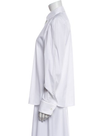 Brunello Cucinelli Long Sleeve Button-Up Top