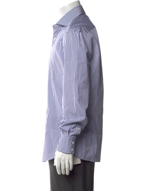 Brunello Cucinelli Striped Long Sleeve Dress Shirt