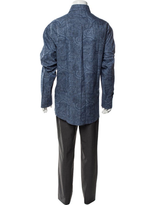 Brunello Cucinelli Printed Long Sleeve Dress Shirt