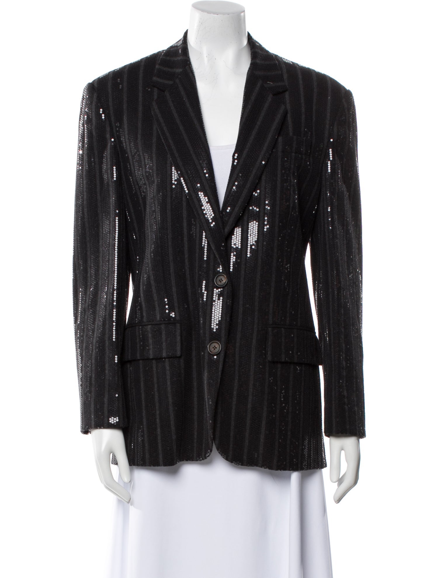 Brunello Cucinelli Sequin Striped Blazer w/ Tags