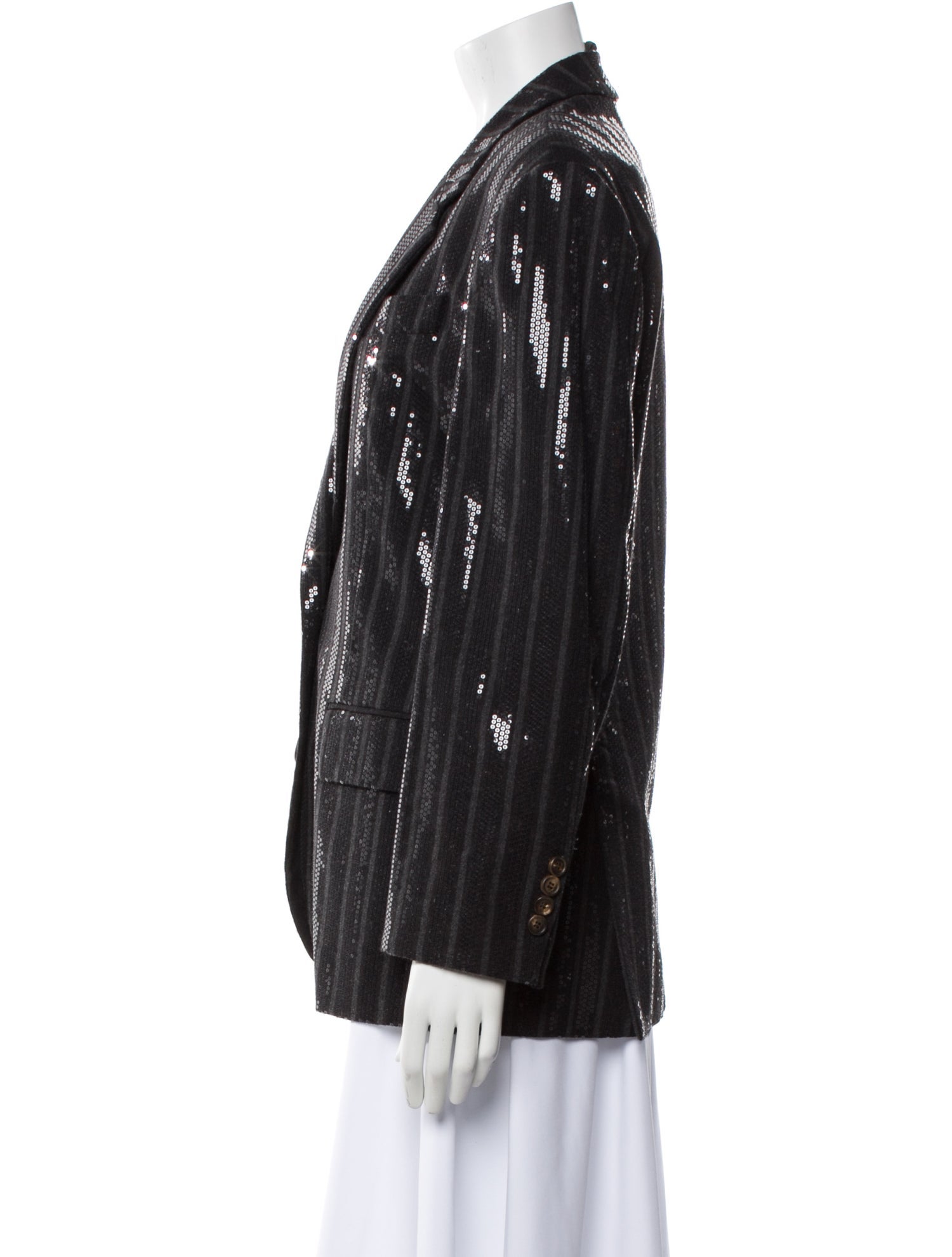 Brunello Cucinelli Sequin Striped Blazer w/ Tags