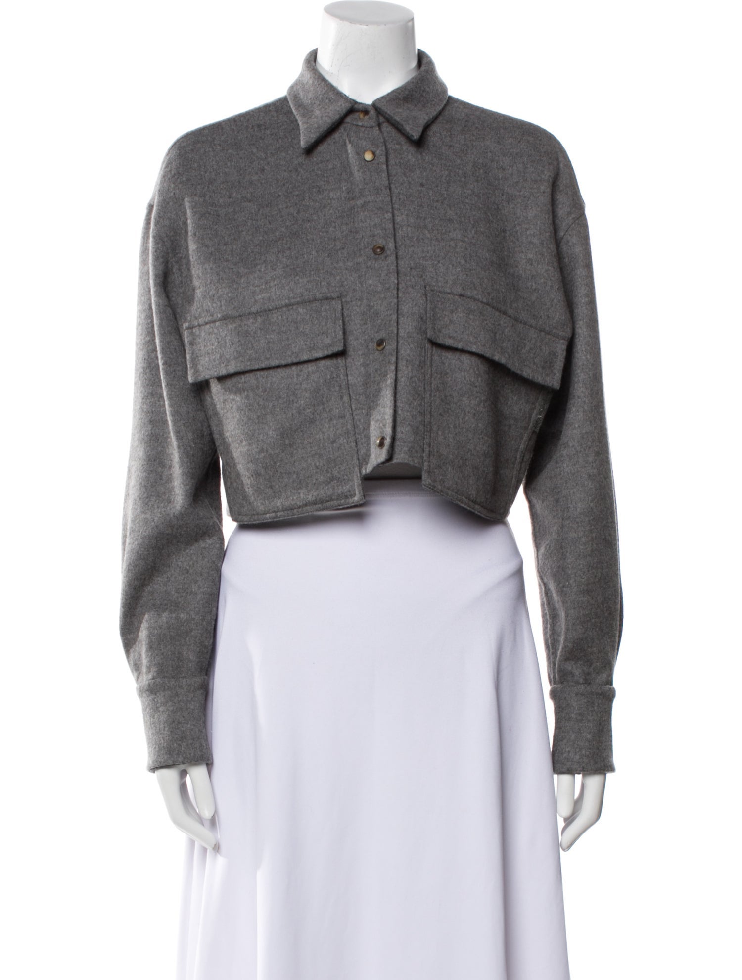 Brunello Cucinelli Virgin Wool Striped Denim Jacket w/ Tags