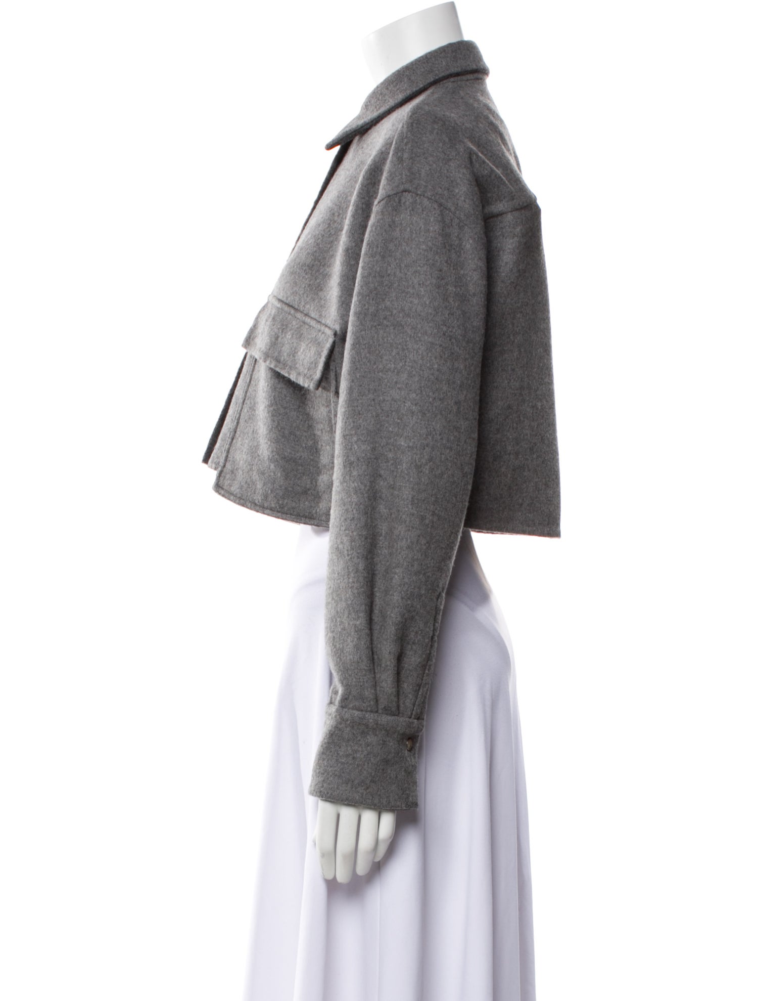 Brunello Cucinelli Virgin Wool Striped Denim Jacket w/ Tags