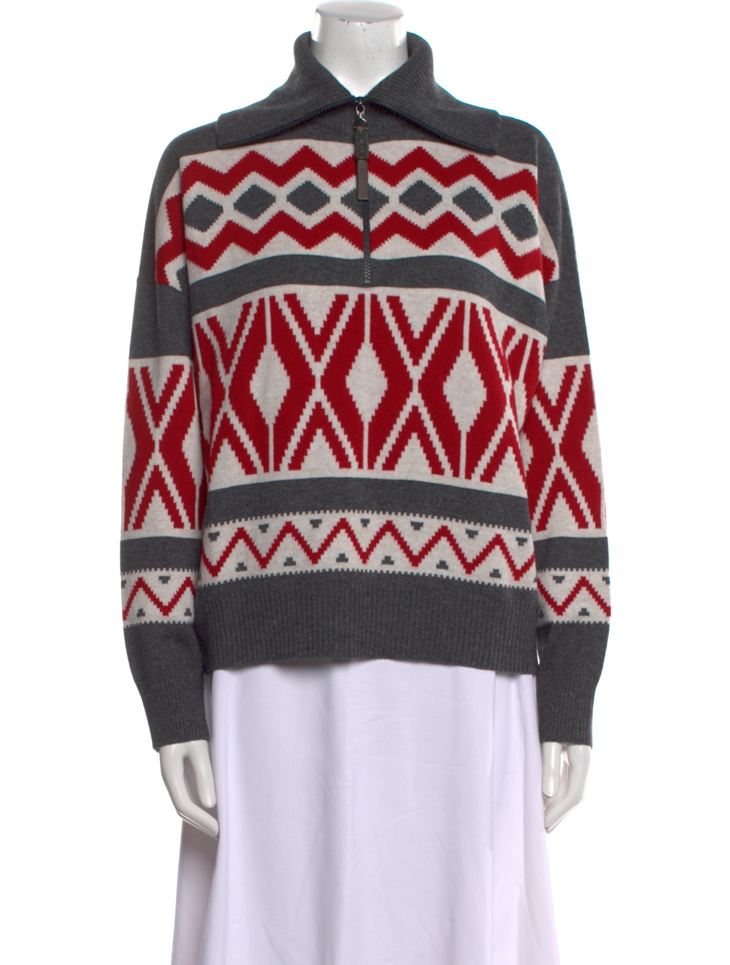 Brunello Cucinelli Virgin Wool Printed Sweater