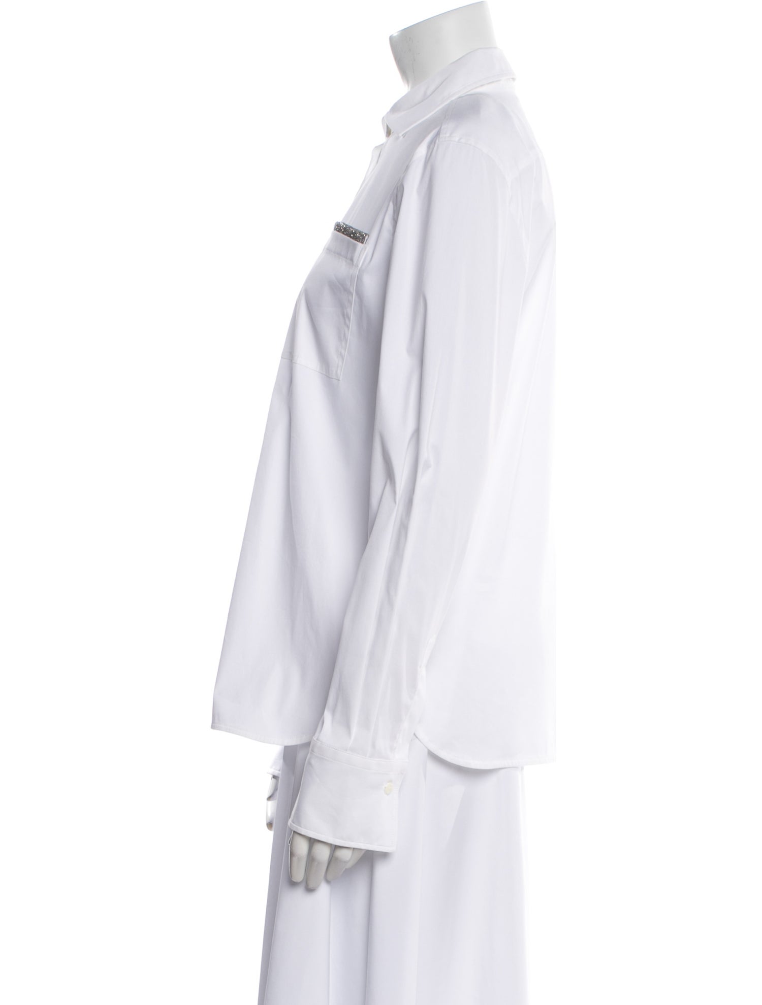 Brunello Cucinelli Long Sleeve Button-Up Top w/ Tags