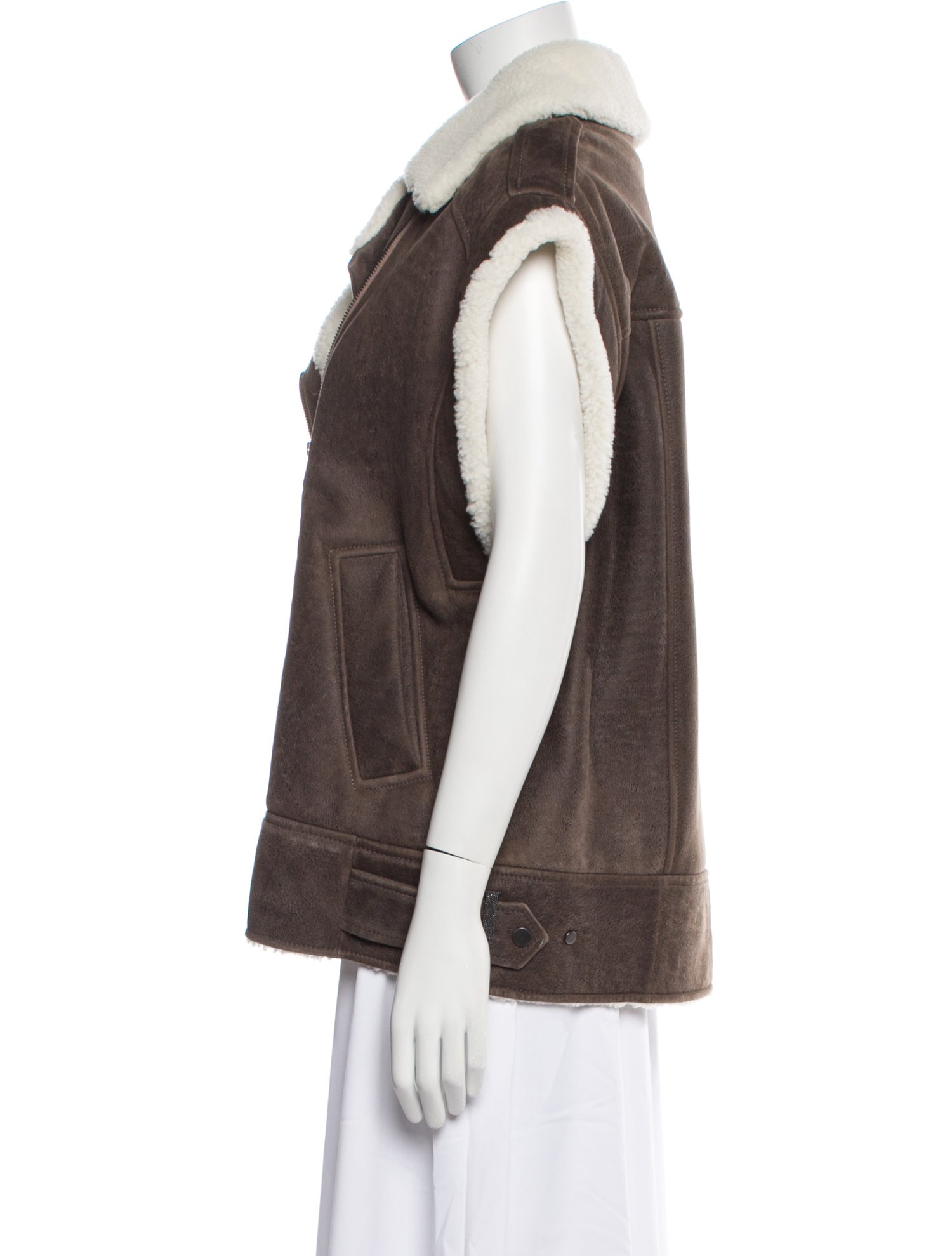 Brunello Cucinelli Leather Biker Jacket w/ Tags