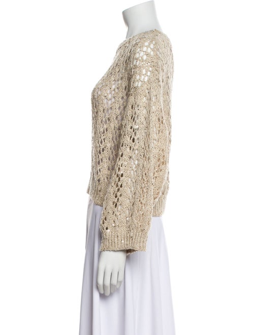 Brunello Cucinelli Linen Bateau Neckline Sweater