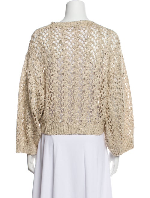 Brunello Cucinelli Linen Bateau Neckline Sweater