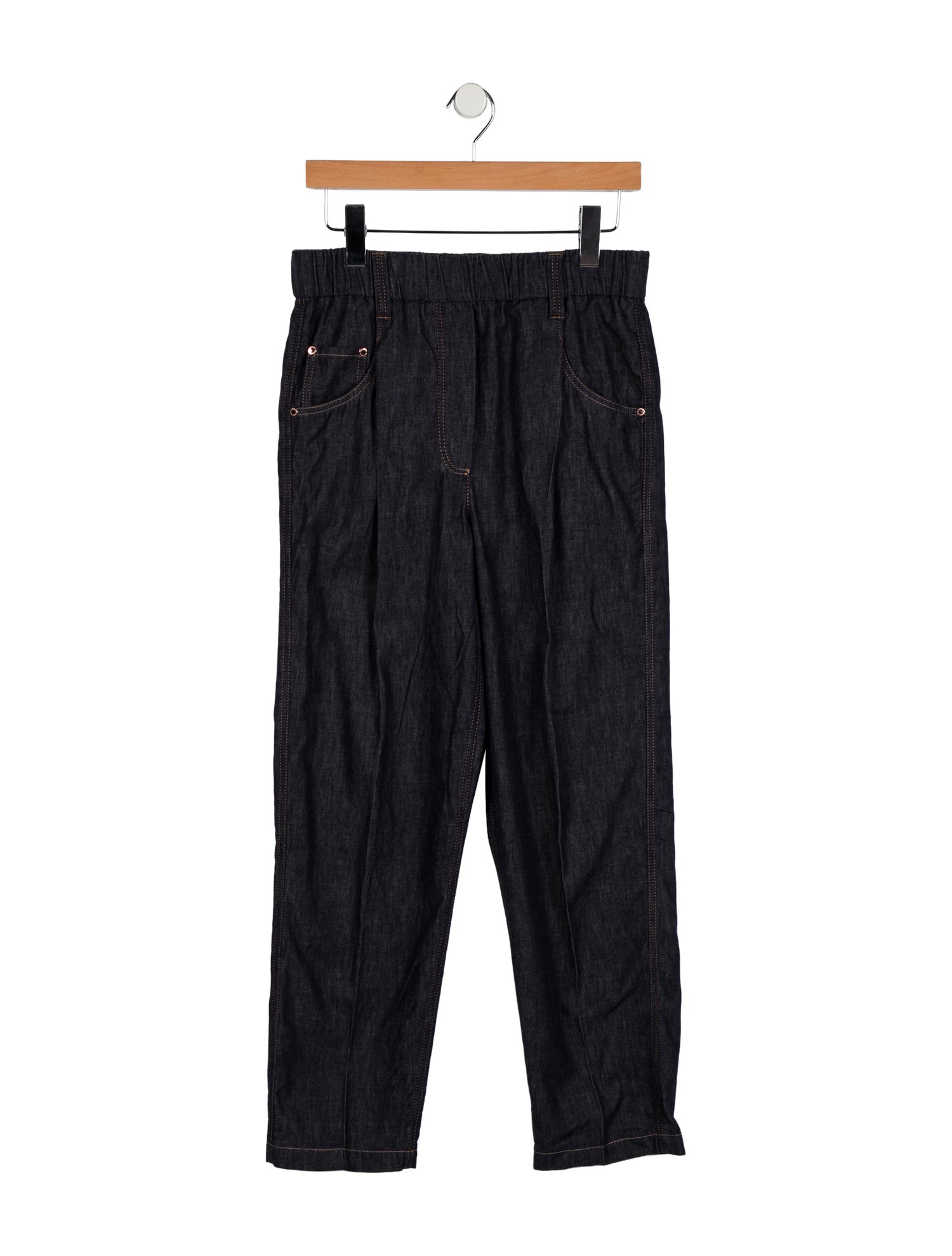 Brunello Cucinelli High-Rise Straight Leg Jeans