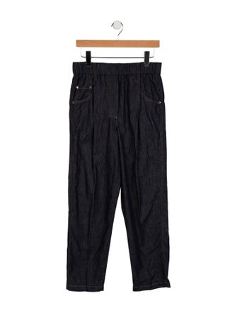 Brunello Cucinelli High-Rise Straight Leg Jeans