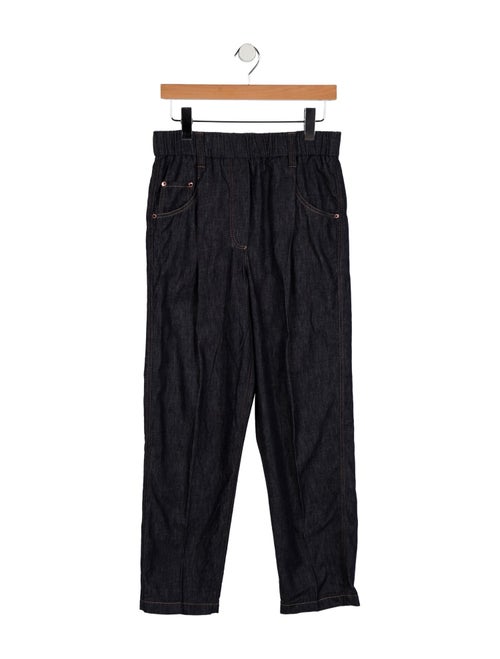 Brunello Cucinelli High-Rise Straight Leg Jeans