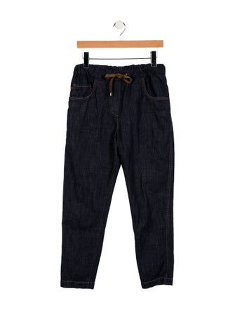 Brunello Cucinelli High-Rise Straight Leg Jeans